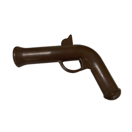 Stampo per iniezione di pistola LEGO marrone in plastica